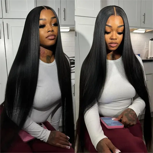 220 Density 13x6 Pre Plucked Straight Brazilian Hair Wig