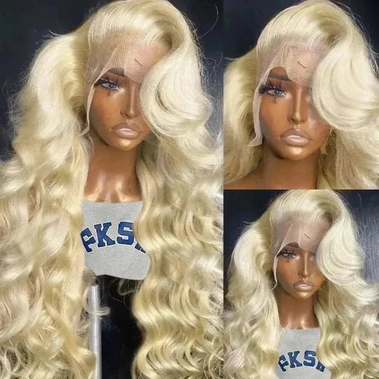 613 Blonde Body Pre Plucked HD Lace 100% Human Hair Wig 13x4 & 13x6 180 200 Density