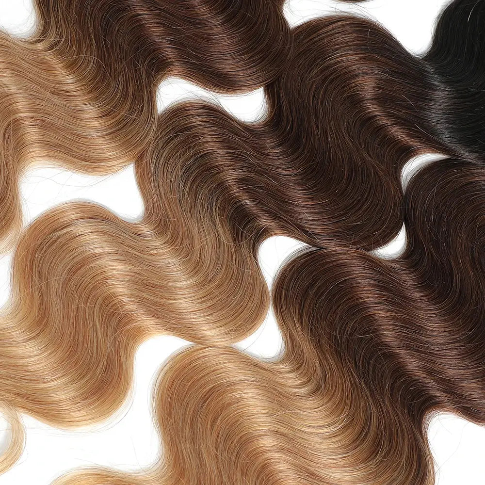 Brazilian Body Wave 13x4 Hair Extension Bundles With 4x4 Lace Closure