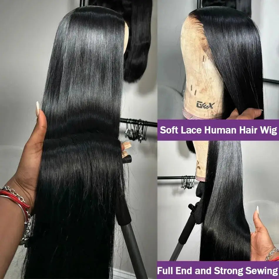 220 Density 13x6 Pre Plucked Straight Brazilian Hair Wig