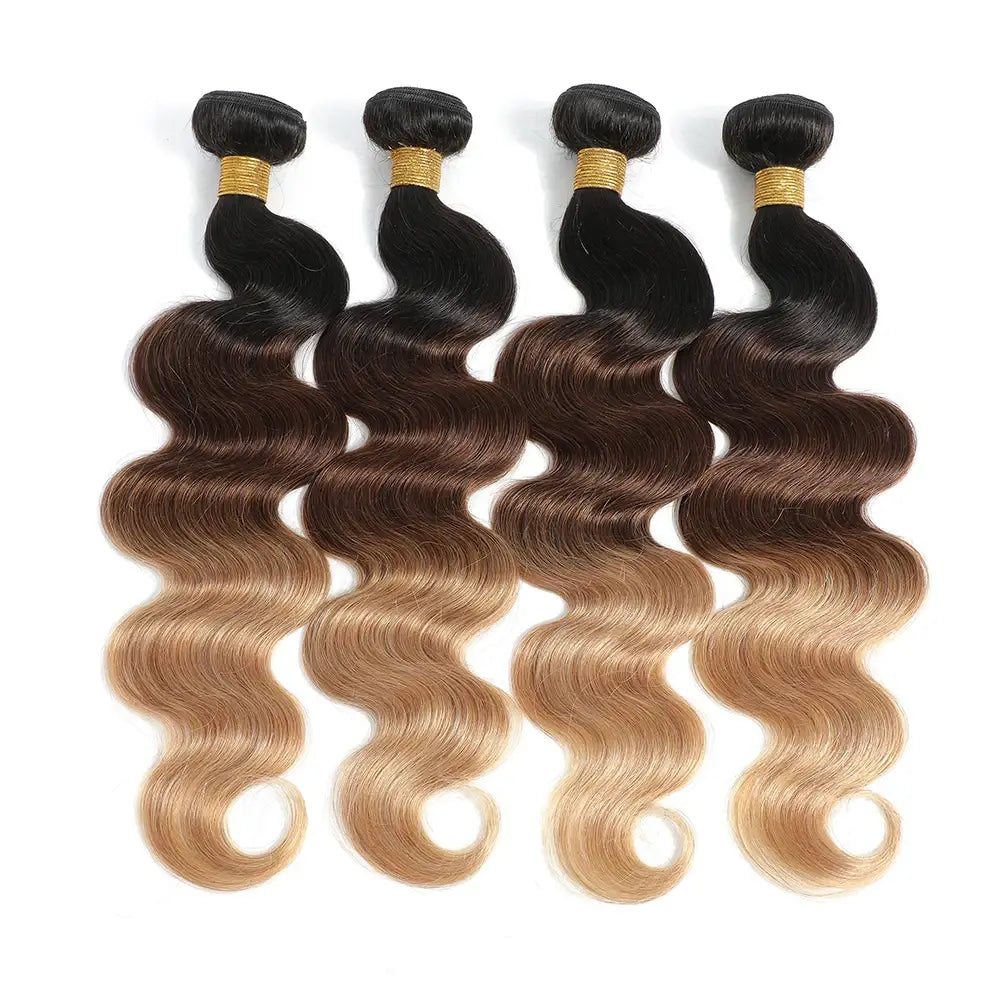Brazilian Body Wave 13x4 Hair Extension Bundles With 4x4 Lace Closure