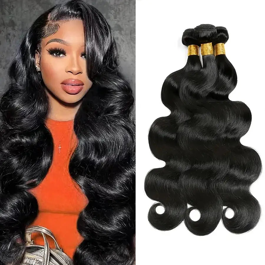 Body Wave Brazilian Hair Weave Bundles 100% Natural Black 3 PCS Bundles