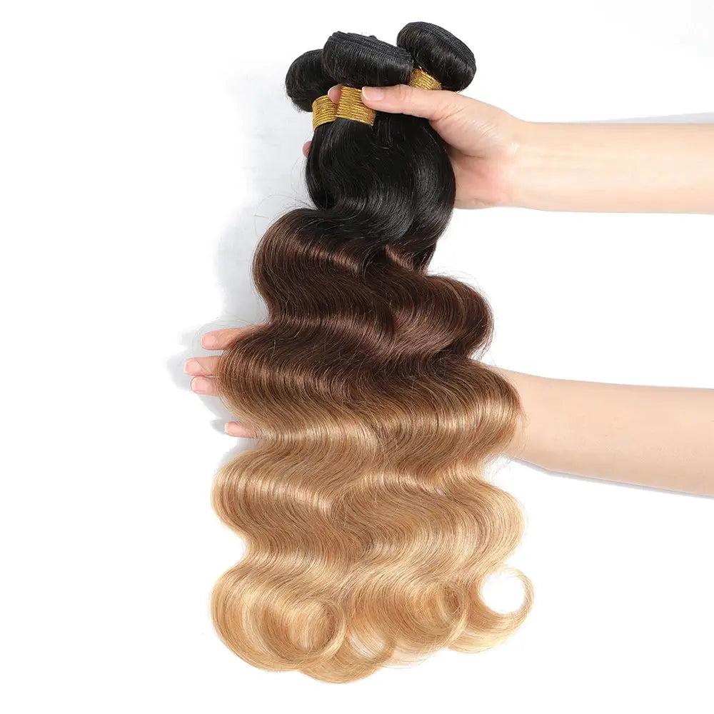 Brazilian Body Wave 13x4 Hair Extension Bundles With 4x4 Lace Closure