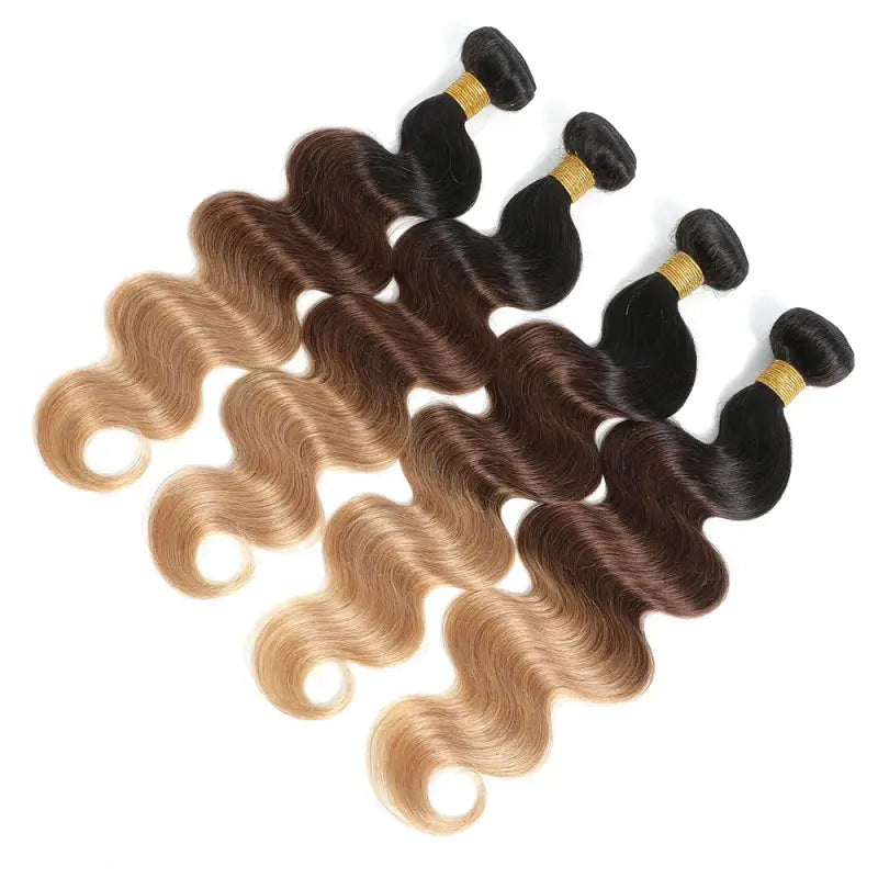 Brazilian Body Wave 13x4 Hair Extension Bundles With 4x4 Lace Closure